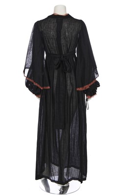 Lot 38 - A Biba black muslin maxi dress, circa 1970