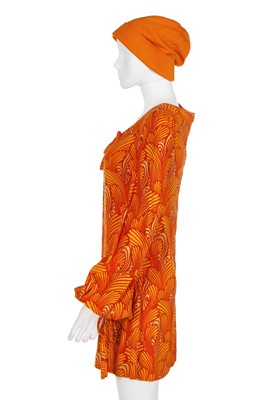 Lot 1 - A Biba printed brushed cotton mini dress, circa 1966