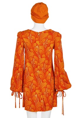 Lot 1 - A Biba printed brushed cotton mini dress, circa 1966