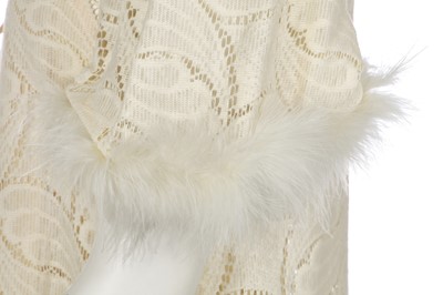 Lot 41 - A Biba ecru wool lace ensemble, circa 1970