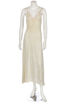 Lot 41 - A Biba ecru wool lace ensemble, circa 1970