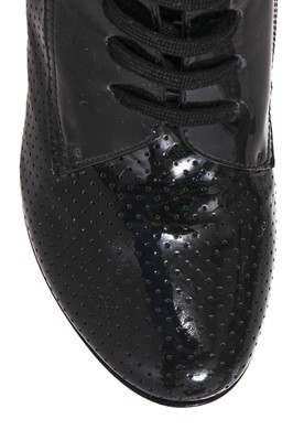 Lot 26 - A pair of Chanel black patent leather boots, 2010s