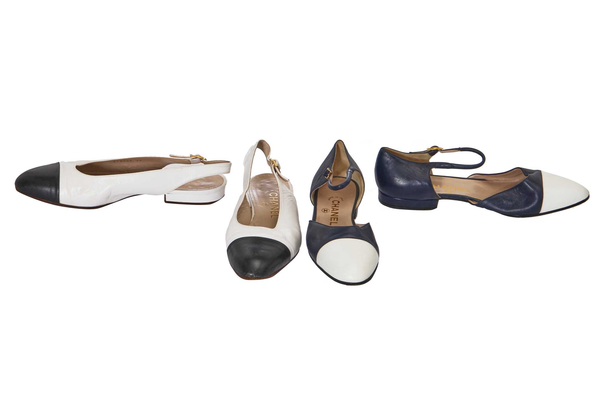 Lot 48 - Two pairs of Chanel ballet flats, 2000s