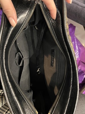 Lot 2 - A Chanel black and gold medium Gabrielle hobo bag, circa 2019