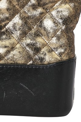 Lot 2 - A Chanel black and gold medium Gabrielle hobo bag, circa 2019
