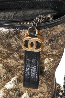 Lot 2 - A Chanel black and gold medium Gabrielle hobo bag, circa 2019