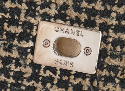 Lot 3 - A Chanel leather and tweed shopper bag, 2009-10