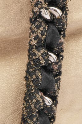 Lot 3 - A Chanel leather and tweed shopper bag, 2009-10