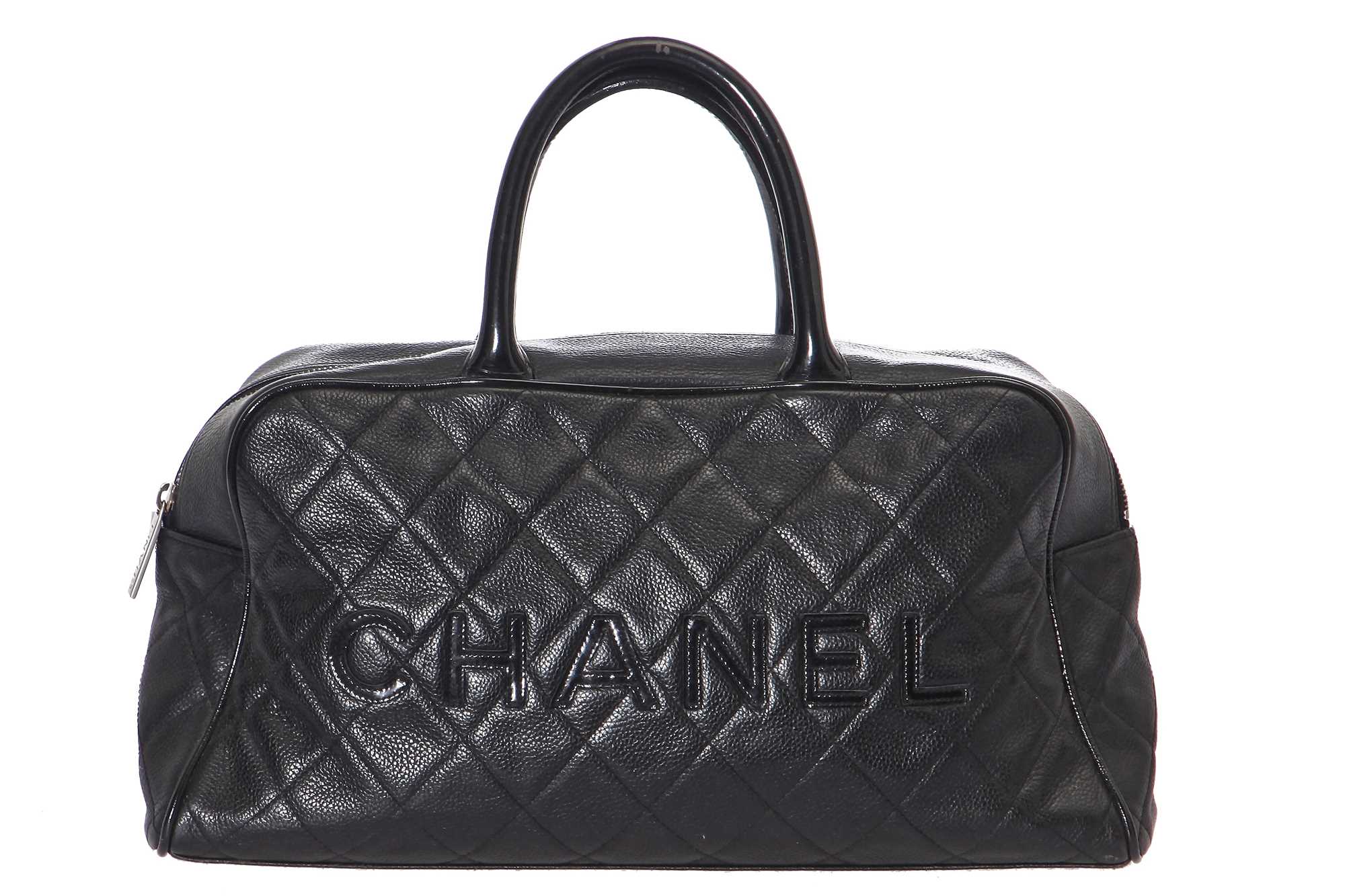 Lot 4 - A Chanel black leather handbag, 2000-2002