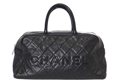 Lot 4 - A Chanel black leather handbag, 2000-2002