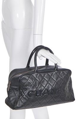 Lot 4 - A Chanel black leather handbag, 2000-2002