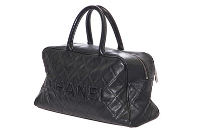 Lot 4 - A Chanel black leather handbag, 2000-2002