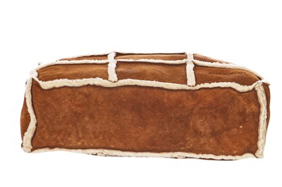 Lot 6 - A Chanel patchwork brown shearling messenger bag, 2000-02