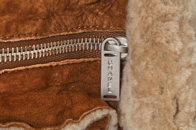 Lot 6 - A Chanel patchwork brown shearling messenger bag, 2000-02