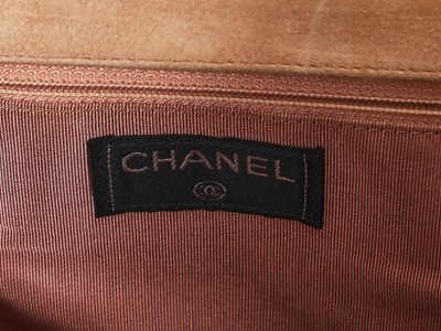 Lot 8 - A Chanel tan suede flap handbag, 2000-02