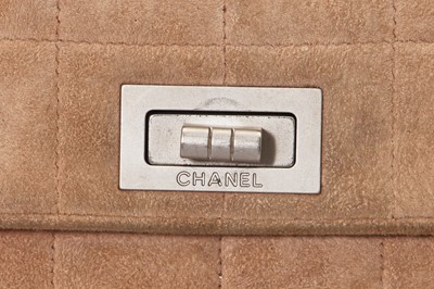 Lot 8 - A Chanel tan suede flap handbag, 2000-02