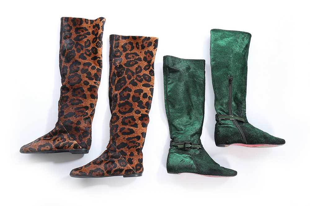 Lot 55 - Four pairs of boots, including Romeo Gigli...