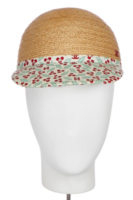 Lot 31 - A Chanel staw baseball cap, circa 2005