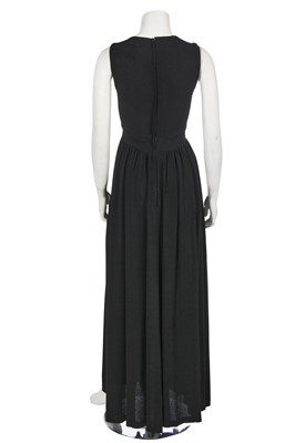 Lot 102 - A Biba faux fur capelet and moss crêpe maxi dress, circa 1973