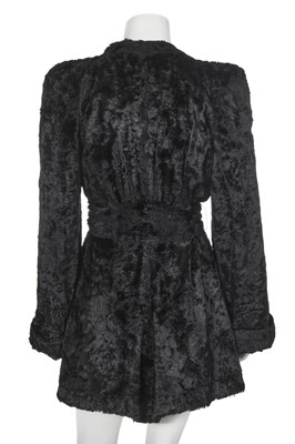 Lot 130 - A Biba black faux fur jacket, circa 1974