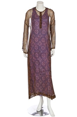 Lot 43 - A Biba printed chiffon maxi dress, circa 1970