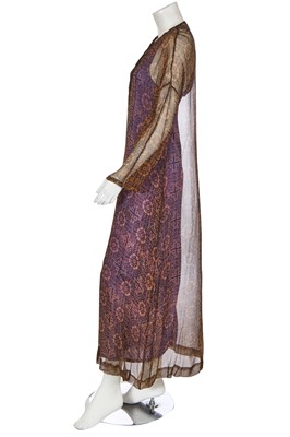 Lot 43 - A Biba printed chiffon maxi dress, circa 1970