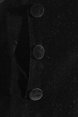 Lot 13 - A good Biba black velvet double-breasted maxi coat, circa 1969