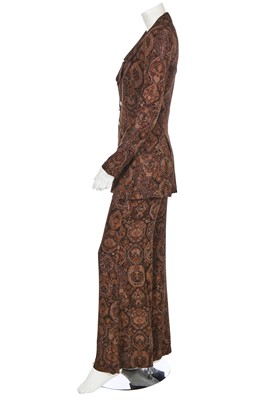 Lot 50 - A Biba printed flanesta suit, circa 1970