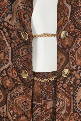 Lot 50 - A Biba printed flanesta suit, circa 1970