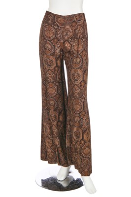 Lot 50 - A Biba printed flanesta suit, circa 1970