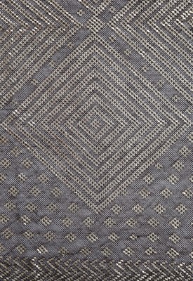 Lot 58 - An embroidered black silk shawl, Cantonese,...