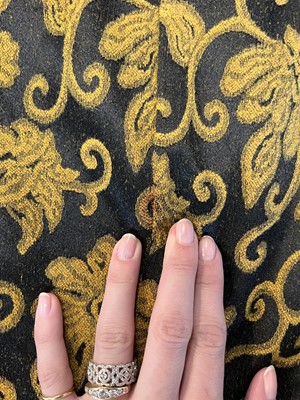 Lot 14 - A Biba black and yellow brocaded jacket, 1969