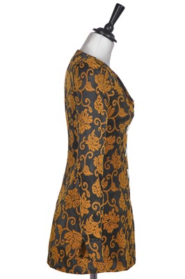 Lot 14 - A Biba black and yellow brocaded jacket, 1969