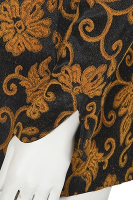 Lot 14 - A Biba black and yellow brocaded jacket, 1969