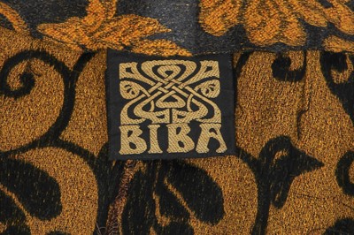 Lot 14 - A Biba black and yellow brocaded jacket, 1969