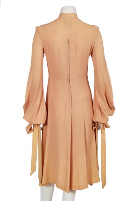 Lot 46 - A Biba camel moss crêpe dress, circa 1970