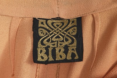 Lot 46 - A Biba camel moss crêpe dress, circa 1970