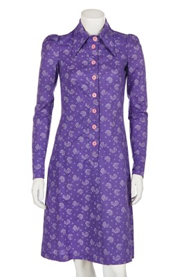 Lot 104 - A Biba printed cotton shirt-dress, circa 1973