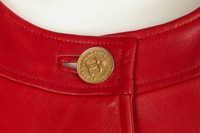 Lot 7 - A Chanel red lambskin suit, Autumn-Winter 1985-86