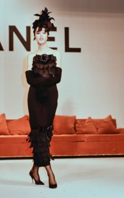 Lot 10 - A Chanel ribbon dress, Autumn-Winter 1986-87