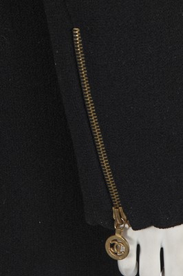 Lot 19 - A Chanel black wool crêpe jacket, probably Autumn-Winter 1992-93