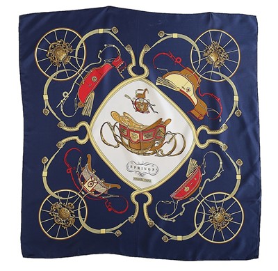 Lot 60 - Five Hermès silk scarves, comprising 'Cadre...