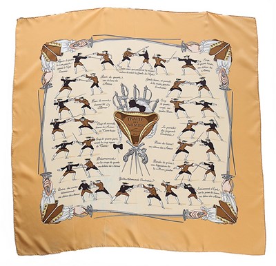 Lot 60 - Five Hermès silk scarves, comprising 'Cadre...