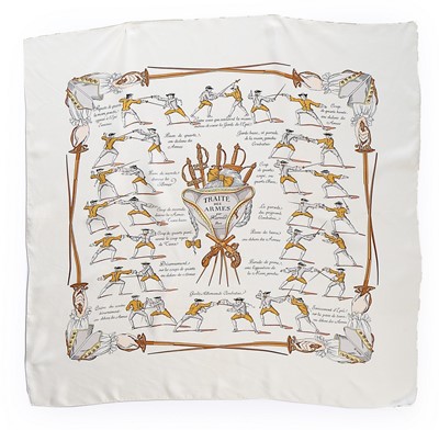 Lot 60 - Five Hermès silk scarves, comprising 'Cadre...