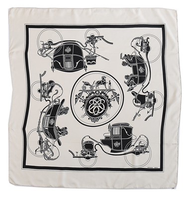 Lot 61 - Five Hermès silk scarves, comprising...