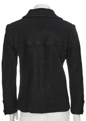 Lot 46 - A Chanel black felted wool jacket, 2000s