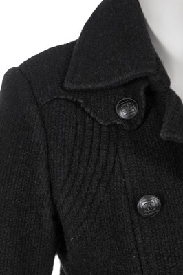 Lot 46 - A Chanel black felted wool jacket, 2000s