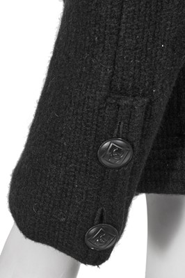 Lot 46 - A Chanel black felted wool jacket, 2000s