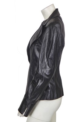 Lot 42 - A Chanel black leather jacket, Autumn-Winter 2002
