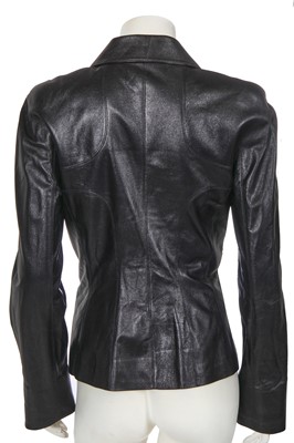 Lot 42 - A Chanel black leather jacket, Autumn-Winter 2002